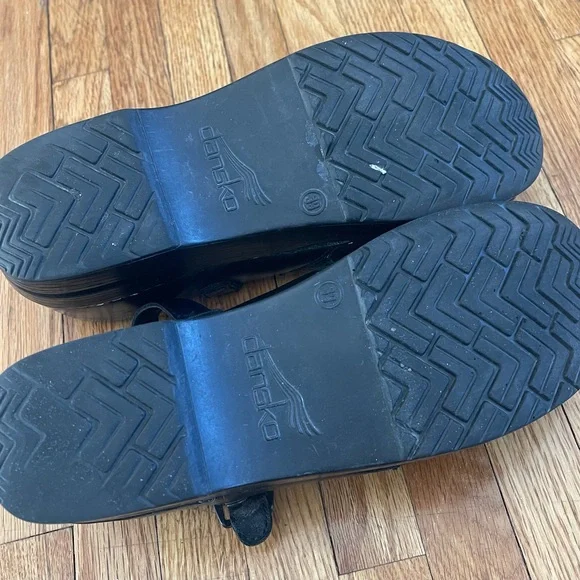 Dansko Black Leather Mary Jane Shoes Size 39 - Picture 5 of 6